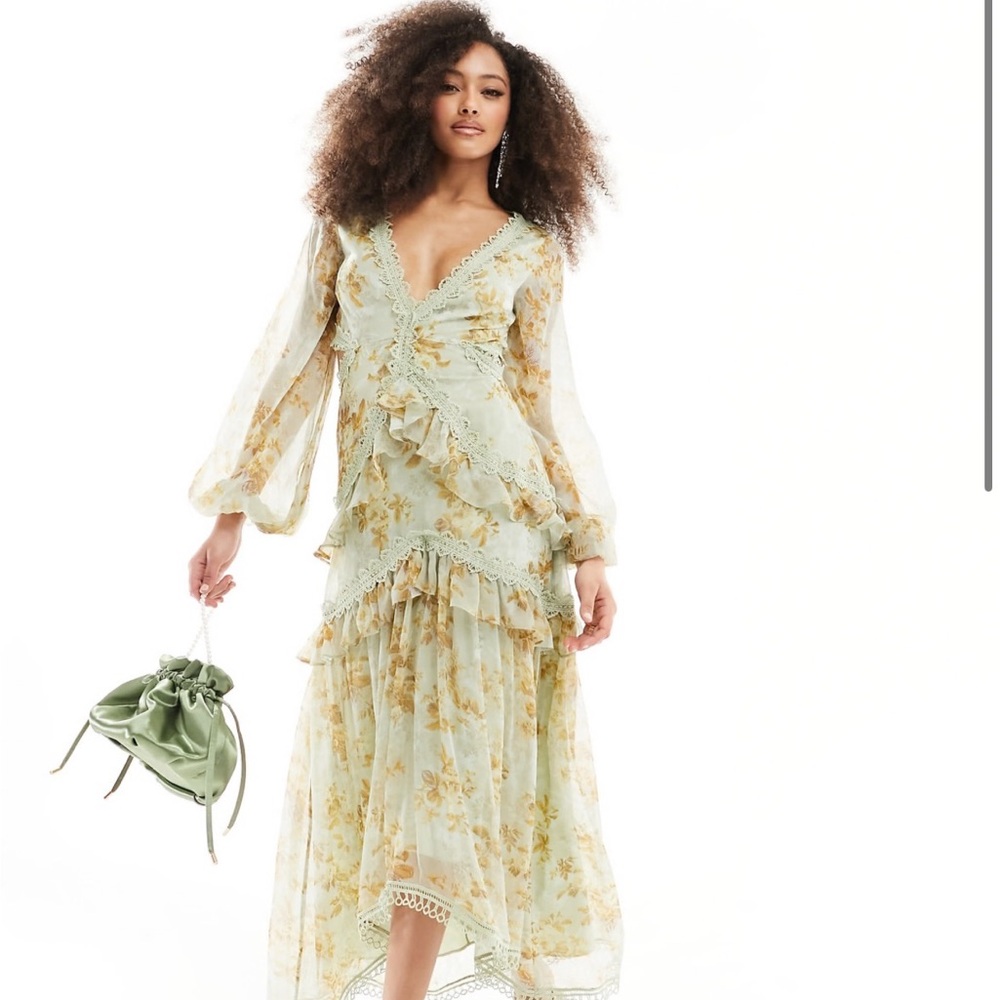 Floral Ruffle Maxi Dress